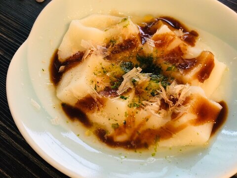 軽食に☆レンジで切り餅/お好み焼き風